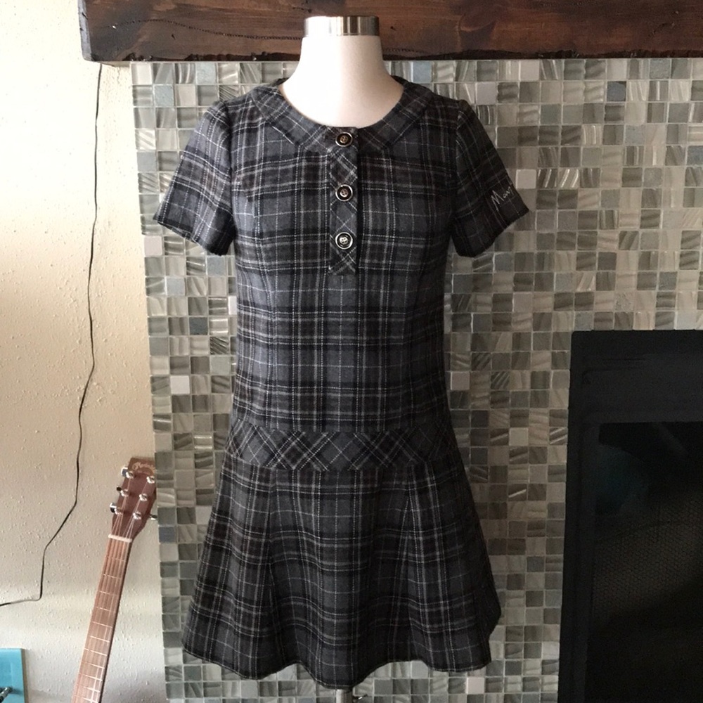 Mary Quant schoolgirl plaid mini dress XS S